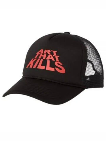 ATKS 9100 BLCK ATK Stack Logo Trucker Cap - GALLERY DEPT. - BALAAN 1