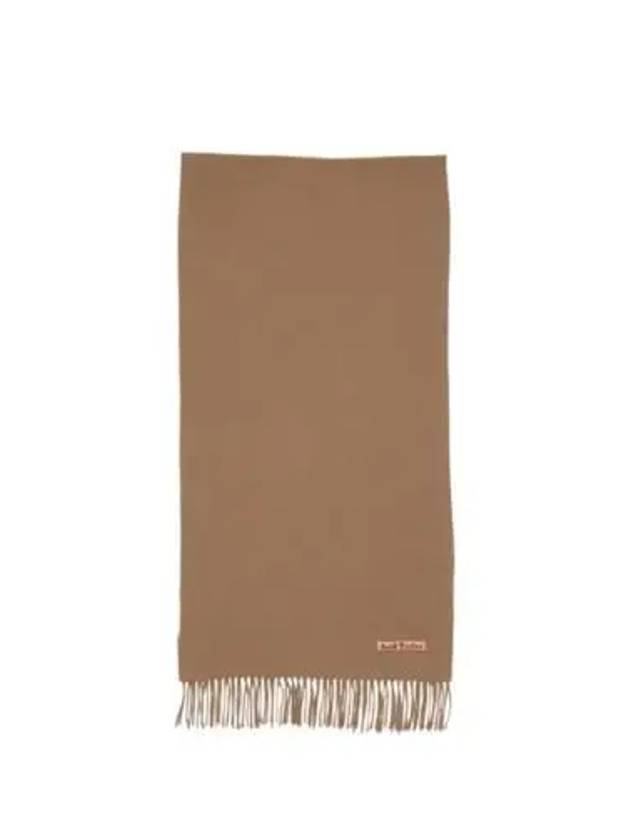 Wool Fringe Scarf Caramel Brown - ACNE STUDIOS - BALAAN 2