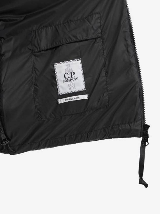 Shell R Blend Goggle Detail Hooded Jacket Black - CP COMPANY - BALAAN 8