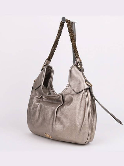 Metallic beige gold chain hobo bag - BURBERRY - BALAAN 2