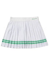 Women's Classic Logo Pleated Skirt White - SPORTY & RICH - BALAAN 2