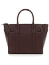 Small Classic Grain Zipper Tote Bag Brown - MULBERRY - BALAAN 3