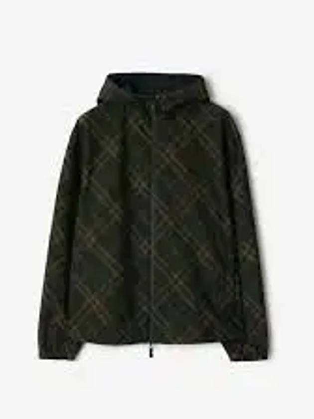 Reversible Check Hooded Jacket Shadow - BURBERRY - BALAAN 2