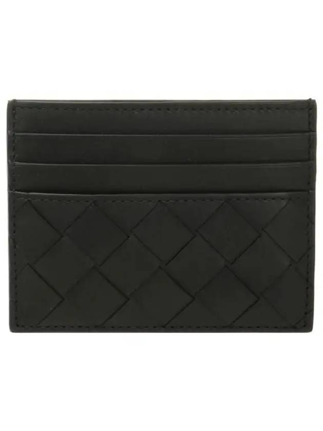 Intrecciato Leather Card Wallet Black - BOTTEGA VENETA - BALAAN 2