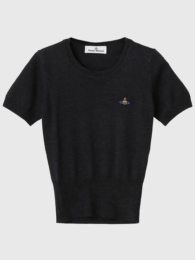 Bea Embroidery Logo Knit Top Black - VIVIENNE WESTWOOD - BALAAN 5