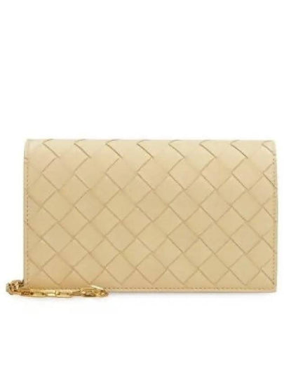 Intrecciato Chain Leather Mini Cross Bag Beige - BOTTEGA VENETA - BALAAN 2