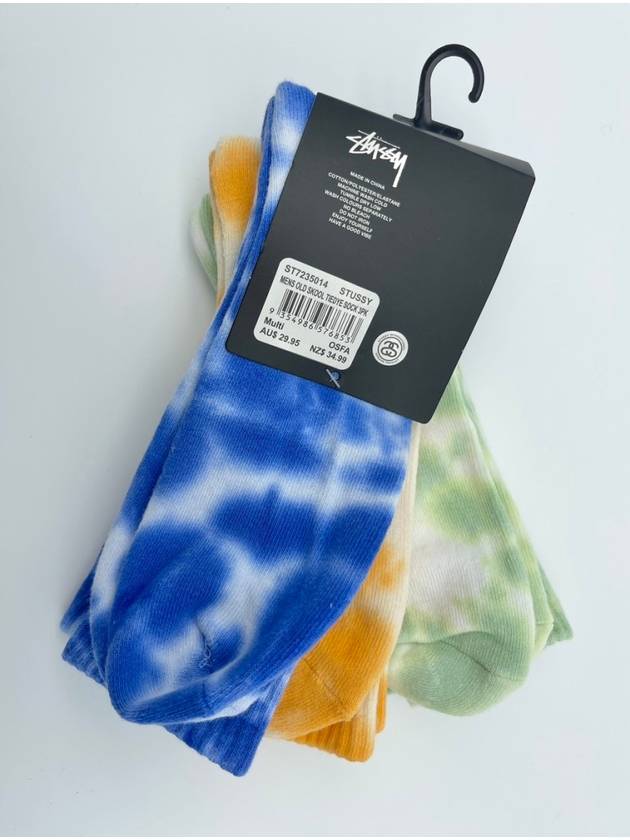 AU Australian Old School Tie Dye Socks ST7235014 Multi MENS - STUSSY - BALAAN 3