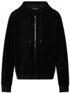 Monogram French Terry Hooded Zip Up Black - LOUIS VUITTON - BALAAN 1