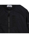 Kids Garment Dyed Cotton Nylon Bomber Jacket Black - STONE ISLAND - BALAAN 7