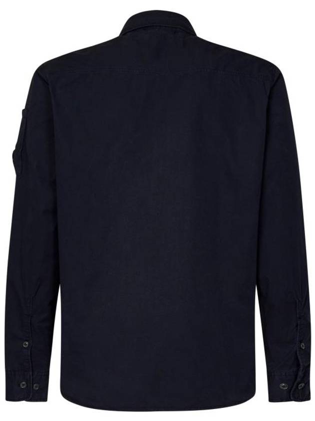 Gabardine Zip Up Long Sleeve Shirt Navy - CP COMPANY - BALAAN 3