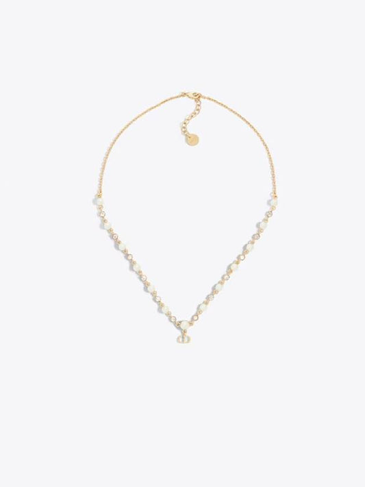 Petit CD Treasure Resin Pearl Necklace Gold - DIOR - BALAAN 2