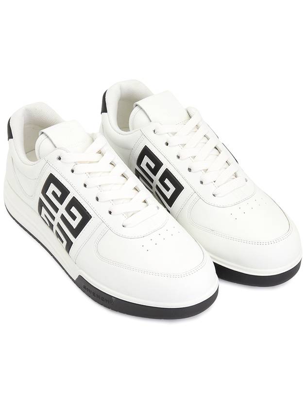 G4 Logo Calfskin Low-Top Sneakers Black White - GIVENCHY - BALAAN 4