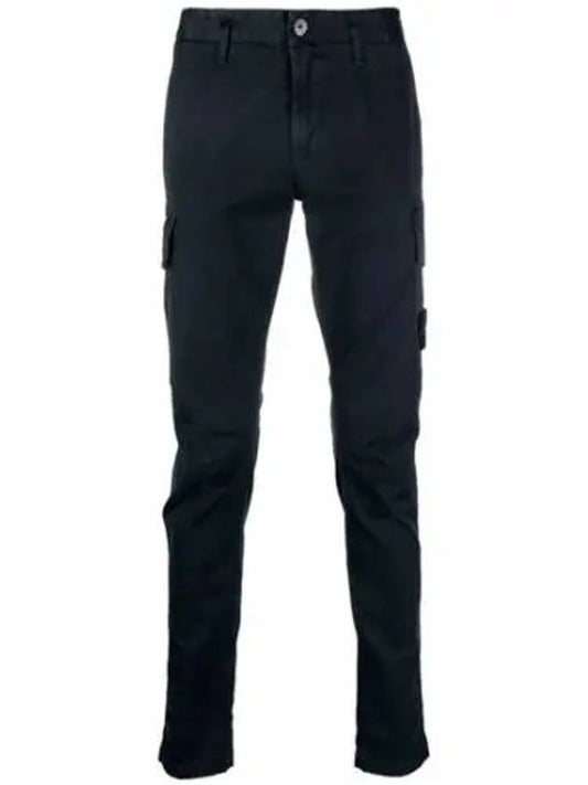 Men's Wappen Patch Cargo Straight Pants Navy - STONE ISLAND - BALAAN 2