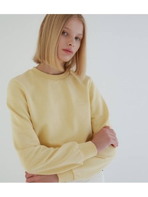 Luster Signature Crop Sweat Shirt Yellow - LE SOLEIL MATINEE - BALAAN 3