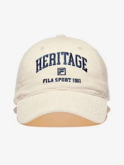 Heritage Corduroy Ball Cap CRM - FILA - BALAAN 1