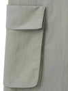 Silk Gloss Big Pocket String Wide Pants Dusty Mint - NOIRER FOR WOMEN - BALAAN 6