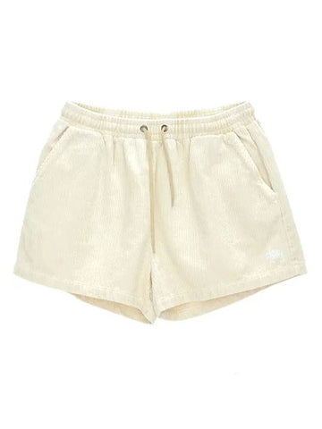 Hudson Corduroy Shorts Sand - STUSSY - BALAAN 1