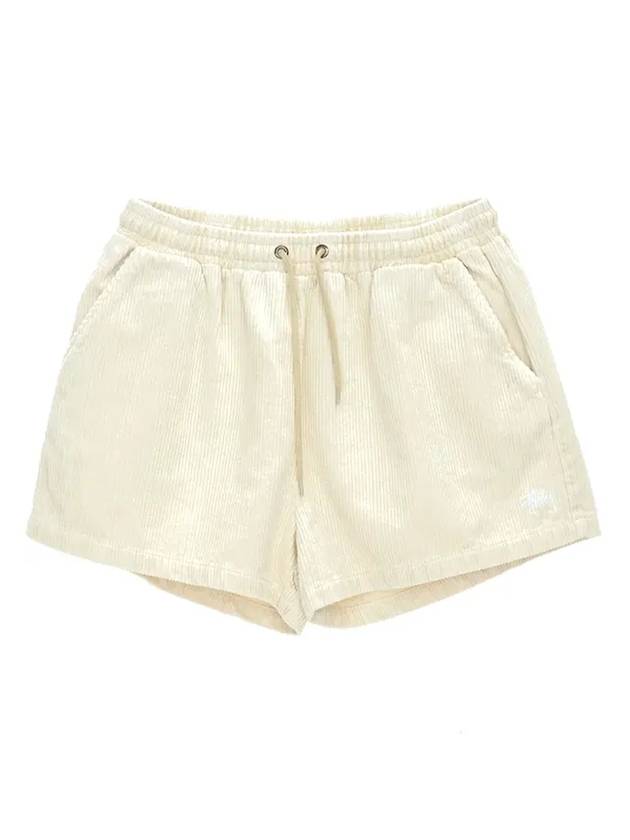 Hudson Corduroy Shorts Sand - STUSSY - BALAAN 1