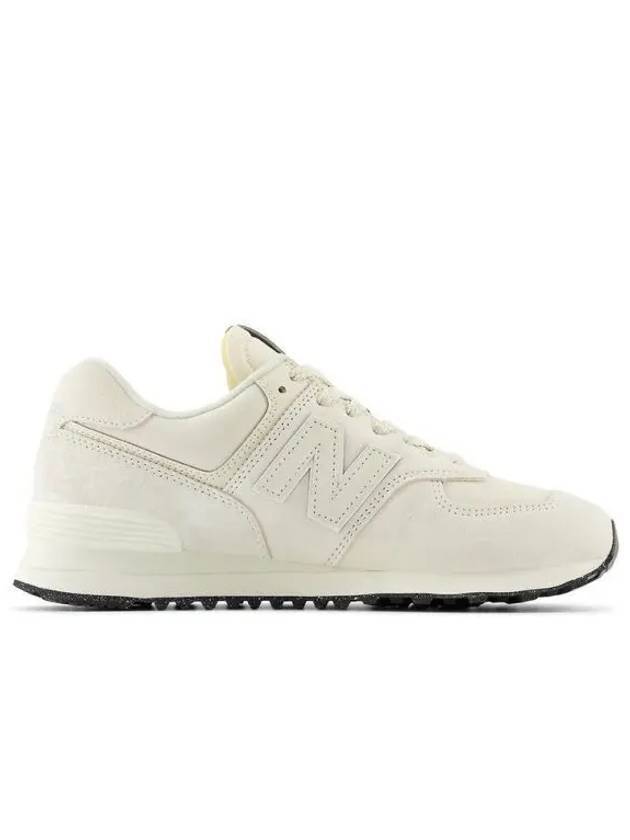 574 Linen Low Top Sneakers Sea Salt - NEW BALANCE - BALAAN 1