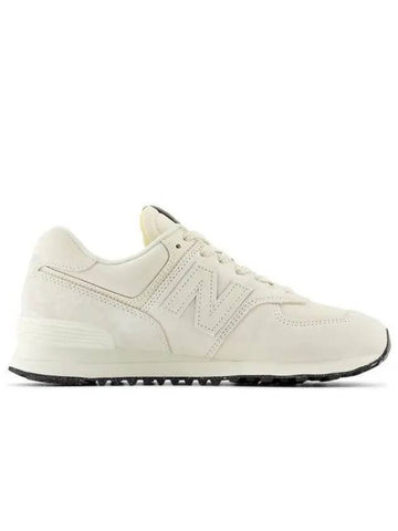 574 Linen Low Top Sneakers Sea Salt - NEW BALANCE - BALAAN 1