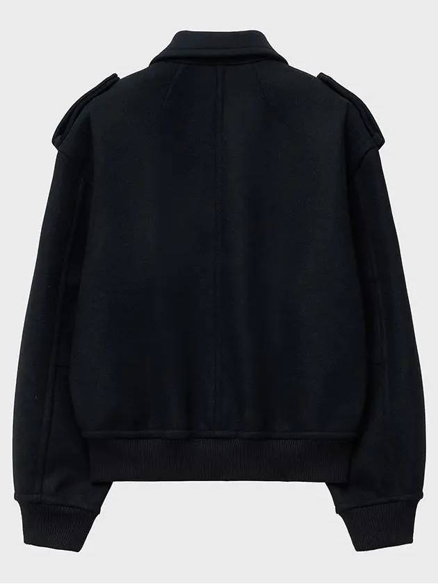 Heavy Wool Oversized Blouson Black - NOIRER - BALAAN 4