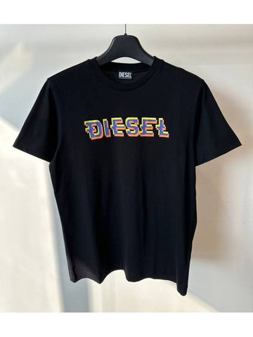 T Shirt A06508 0GRAI Black MENS L XL - DIESEL - BALAAN 1