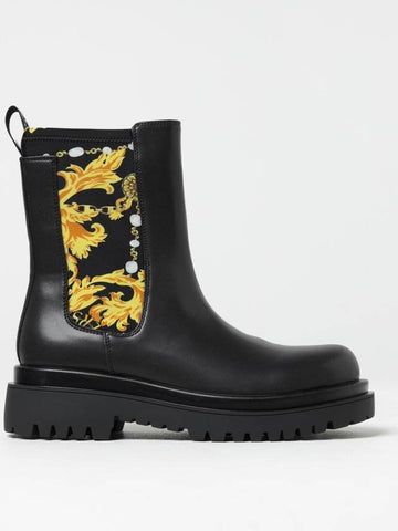 Baroque Versace Jeans Couture ankle boots in synthetic leather - VERSACE - BALAAN 1