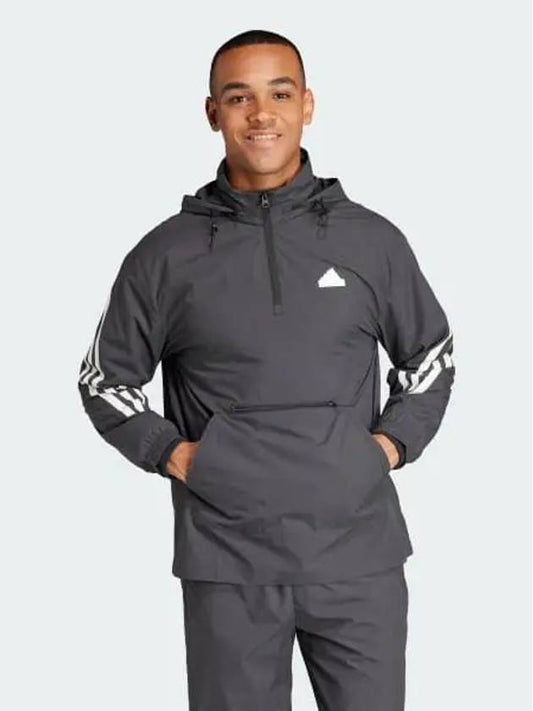 Future Icon 3 Stripes Woven Windbreaker Black - ADIDAS - BALAAN 2