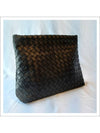 Intrecciato Document Clutch Bag Black - BOTTEGA VENETA - BALAAN 3