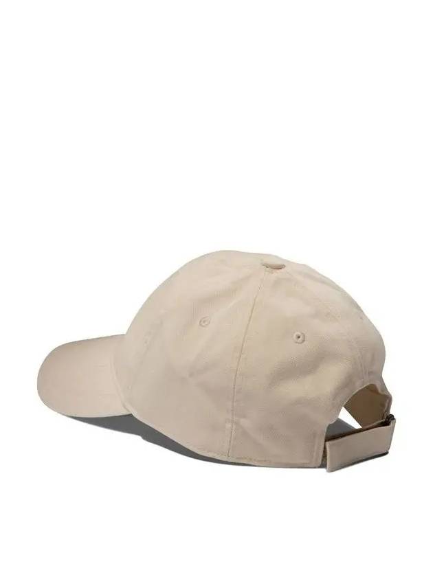 Leather Face Patch Ball Cap Oatmeal - ACNE STUDIOS - BALAAN 4