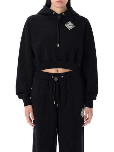 Casablanca Pearl Diamond Cropped Hooded Sweatshirt - CASABLANCA - BALAAN 1