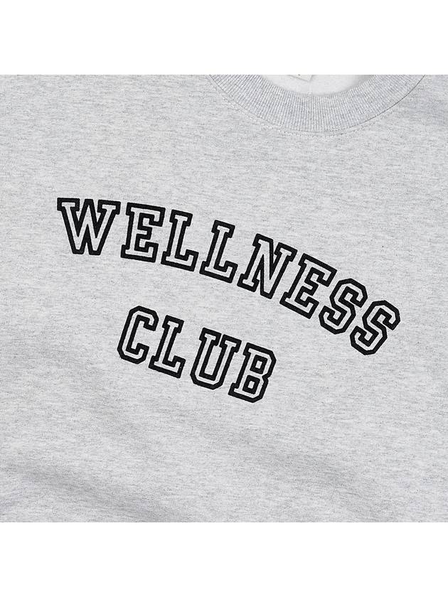 Wellness Club Man to Man WELLNESS CLUB FLOCKED CREWNECK GRAY BLACK - SPORTY & RICH - BALAAN 6