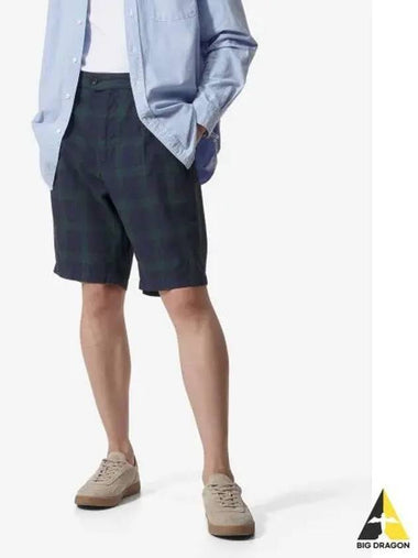 Cotton Linen Sunset Shorts Pants Black Watch OR268ZT193 - ENGINEERED GARMENTS - BALAAN 1