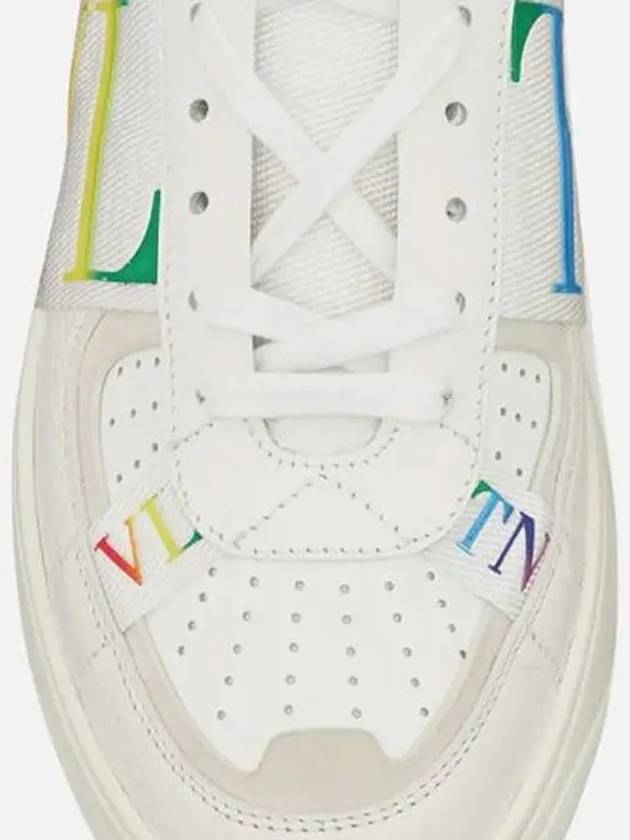 VLTN Logo Rainbow Banding Low-Top Sneakers White - VALENTINO - BALAAN 7