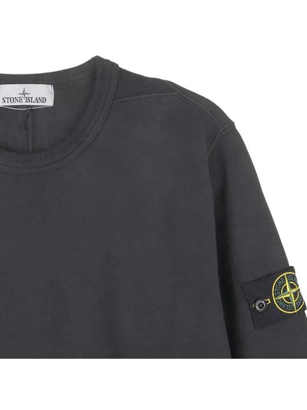 Wappen Patch Crew Neck Cotton Sweatshirt Lead Grey - STONE ISLAND - BALAAN 6