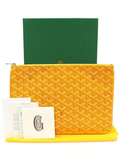 APMSENAT2 MM 08 Yellow Goyadin Canvas Senna Clutch - GOYARD - BALAAN 2