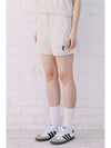 Woman Hank Logo Shorts Oatmeal - MACASITE - BALAAN 6