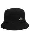 Wool Twill Bucket Hat Black - LACOSTE - BALAAN 1