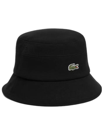 Wool Twill Bucket Hat Black - LACOSTE - BALAAN 1