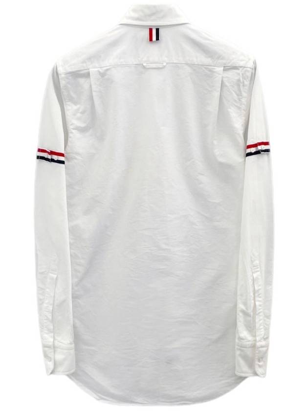 Classic Pique RWB Armband Long Sleeve Shirt White - THOM BROWNE - BALAAN 3