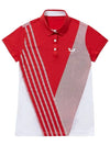 Golf Wear W Print Collar Short Sleeve Golf T-shirt WB21SUWT03RD Red - WHITEBALL - BALAAN 3