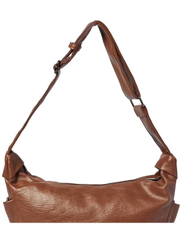 Eco Leather Hobo Cross Bag Brown - THE GREEN LAB - BALAAN 4