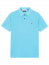 Logo Patch Washing Polo Shirt Aqua Blue - STONE ISLAND - BALAAN 2