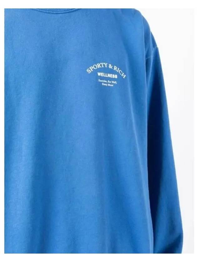 Wellness Logo Sweatshirt Sapphire Blue - SPORTY & RICH - BALAAN 4