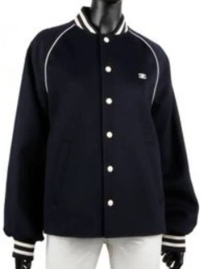 Triomphe Teddy Wool Jacket Navy - CELINE - BALAAN 2