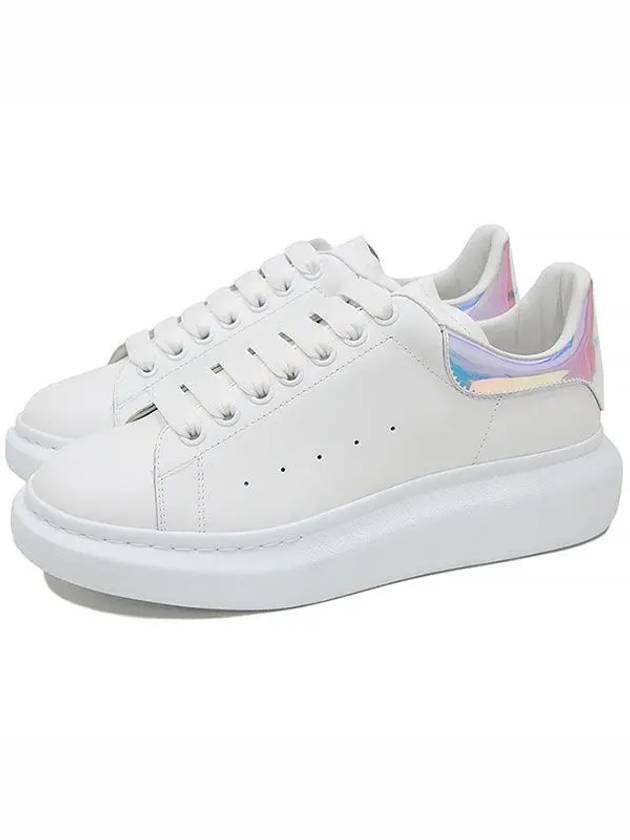 Oversized Smooth Calf Leather Sneakers White Shock Pink - ALEXANDER MCQUEEN - BALAAN 2