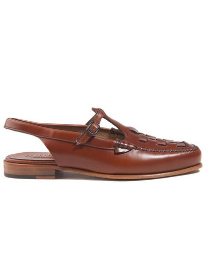 Rocketa Slingback T Bar Loafers Tan - HEREU - BALAAN 2