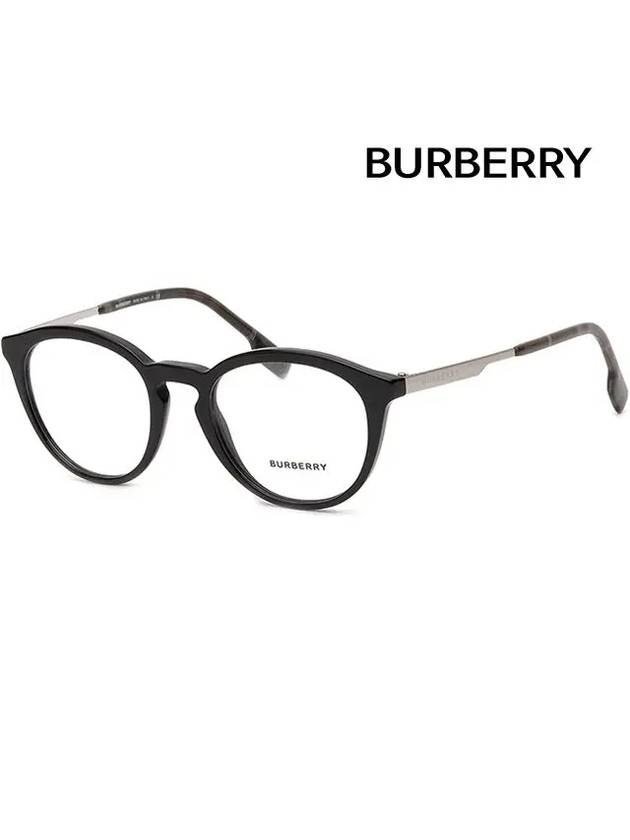 Eyewear Blue Light Lens Round Eyeglasses Black - BURBERRY - BALAAN 2