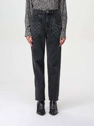 Jeans Cassandre con toppe trapuntate Isabel Marant - ISABEL MARANT - BALAAN 1