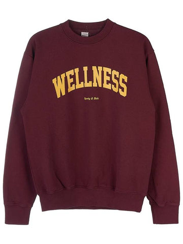 Wellness Ivy Sweatshirt WELLNESS IVY CREWNECK MERLOT GOLD - SPORTY & RICH - BALAAN 1